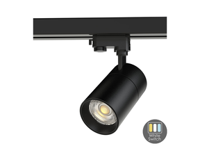 3-Phasen Schienenstrahler 20W, einstellbare Farbtemperatur, schwarz, LED Track Light
