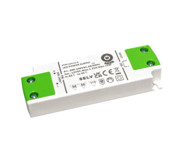 15W 24V 0,63A Mini LED-Netzteil für LED-Streifen – IP20 Schutzklasse – FTPC15V24-E – Kompakt & effizient 15W 24V 0,63A Mini LED-Netzteil für LED-Streifen – IP20 Schutzklasse – FTPC15V24-E – Kompakt & effizient