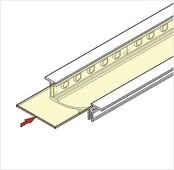 53 mm x 13,5 mm LED-Einbauprofil in Weiß mit Schiebedeckel, geeignet für LED-Streifen, F8Wit, inklusive Montagezubehör, ideal für moderne Beleuchtungslösungen 53 mm x 13,5 mm LED-Einbauprofil in Weiß mit Schiebedeckel, geeignet für LED-Streifen, F8Wit, inklusive Montagezubehör, ideal für moderne Beleuchtungslösungen