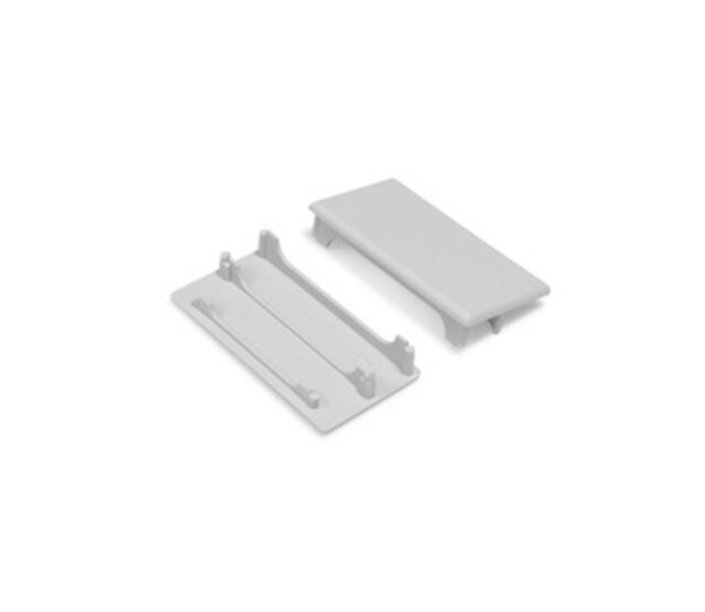 XL50ALU Aluminium-Endkappe für LED-Streifen-Profile – Präzise Kantenabdeckung, 50 mm Breite, UV-beständig, für Innen- und Außenbereich, inkl. Montagezubehör