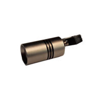 LED Vitrinenstrahler Schienensystem, Schienenspot Röhrenform, Warmweiß 2700K, Titan-Optik, 12W, 1050lm, 120° Lichtwinkel, IP20, dimmbar, für Museums- und Ladenbeleuchtung