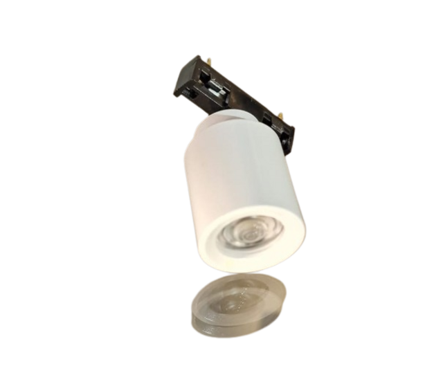 LED Vitrinenspot 2 Watt 2700 Kelvin extra warmweiß, Trackspot mit Zoom, dimmbar, 24°-60° einstellbar, 230V, 200 lm, IP20, weiß – ideal für Akzentbeleuchtung in Geschäften und Museen