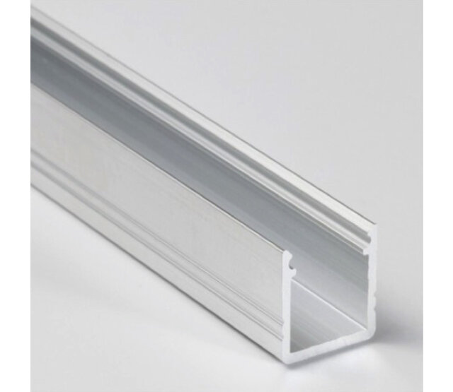 LED-Aluminiumprofil 4 Meter, 12x12 mm, opale Abdeckung – SLIM200ALU, geeignet für LED-Streifen bis 10 mm, präzise Montage, hochwertige Lichtstreuung, ideal für indirekte Beleuchtung