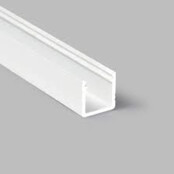 Weißes LED-Aluprofil 4 m, 12x12 mm mit Abdeckung