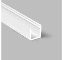 Weißes LED-Aluprofil 4 m, 12x12 mm mit Abdeckung