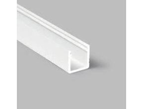 Weißes LED-Aluprofil SLIM200WEISS, 4 m, 12x12 mm mit Abdeckung