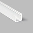LED-Profile Luksus Weißes LED-Aluprofil 4 m, 12x12 mm mit Abdeckung