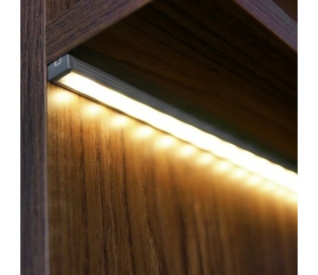 Weißes LED-Aluprofil 4 m, 12x12 mm mit Abdeckung
