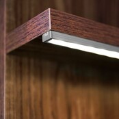 Weißes LED-Aluprofil 4 m, 12x12 mm mit Abdeckung