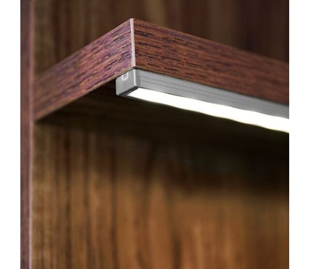 Weißes LED-Aluprofil 4 m, 12x12 mm mit Abdeckung