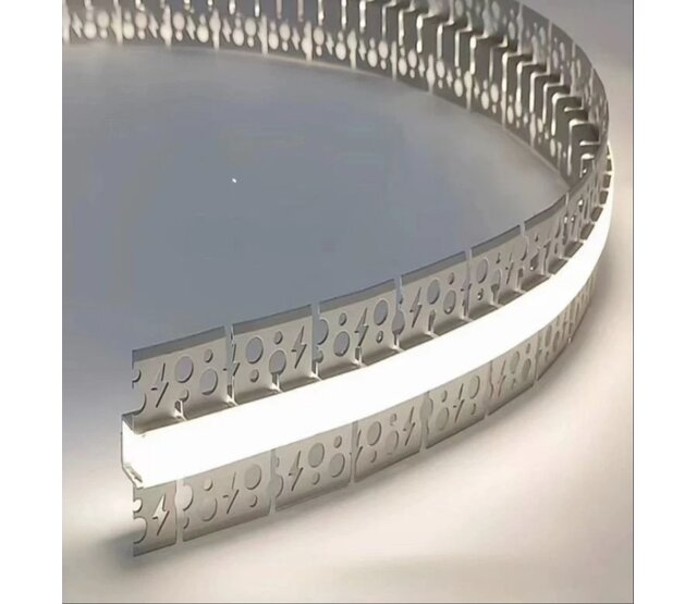 Biegbares LED Trockenbauprofil STUC360 – 1,5 m, 52,39 × 11 mm | Zum Einputzen in Kurven & Rundungen