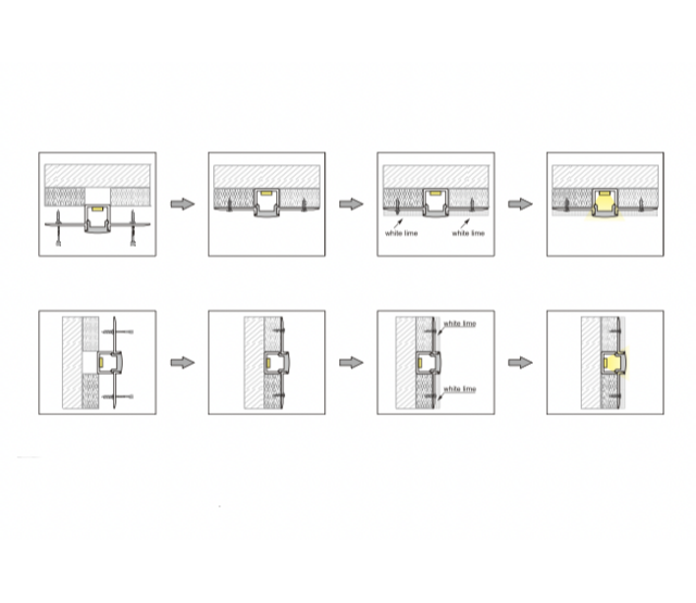Biegbares LED Trockenbauprofil STUC360 – 1,5 m, 52,39 × 11 mm | Zum Einputzen in Kurven & Rundungen