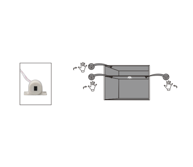 LED Tür- und Handkontroller mit 1 LED-Sensor (Sensor1213) – Automatische Türöffnung, Schwarz – Präzise Steuerung für LED-Streifen, 12V/24V, DE-konform LED Tür- und Handkontroller mit 1 LED-Sensor (Sensor1213) – Automatische Türöffnung, Schwarz – Präzise Steuerung für LED-Streifen, 12V/24V, DE-konform