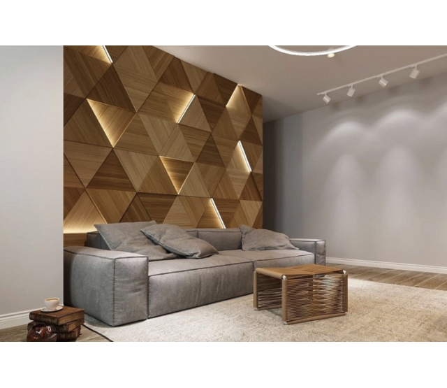 3D LED-Wandpaneel Delta LED – Modernes RGB-Panel mit 16,7 Mio. Farben, 60x60 cm, 24V, 12W, dimmbar, IP20, für Wohn- und Gewerberäume