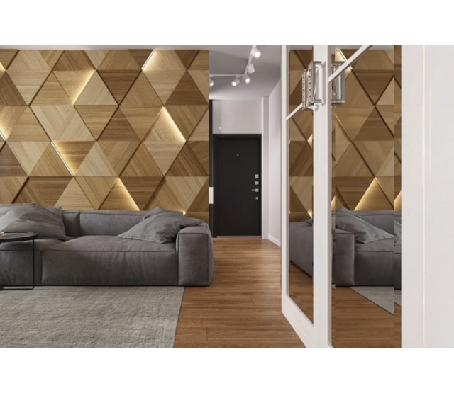 3D LED-Wandpaneel Delta LED – Modernes RGB-LED-Panel mit 16,7 Mio. Farben, 60x60 cm, 24V, 12W, IP20, dimmbar, für Wohn- und Gewerberäume, energieeffizient und einfach zu installieren