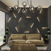 3D LED-Wandpaneel Delta LED – Modernes RGB-Panel mit 16,7 Mio. Farben, 60x60 cm, 24V, 12W, dimmbar, IP20, für Wohn- und Gewerberäume
