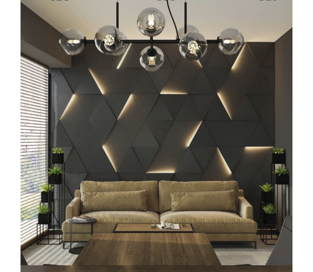 3D LED-Wandpaneel Delta LED – Modernes RGB-LED-Panel mit 16,7 Mio. Farben, 60x60 cm, 24V, 12W, IP20, dimmbar, für Wohn- und Gewerberäume, energieeffizient und einfach zu installieren