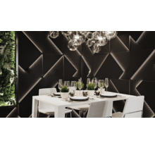 3D LED Wandpaneel 'Fields' – Modernes Raumlicht mit RGB-LED-Streifen, 60x60 cm, dimmbar, 16,7 Mio. Farben, 2700-6500K, IP20, 24V, energieeffizient – Ideale Raumbeleuchtung für Wohn- und Geschäftsbereiche