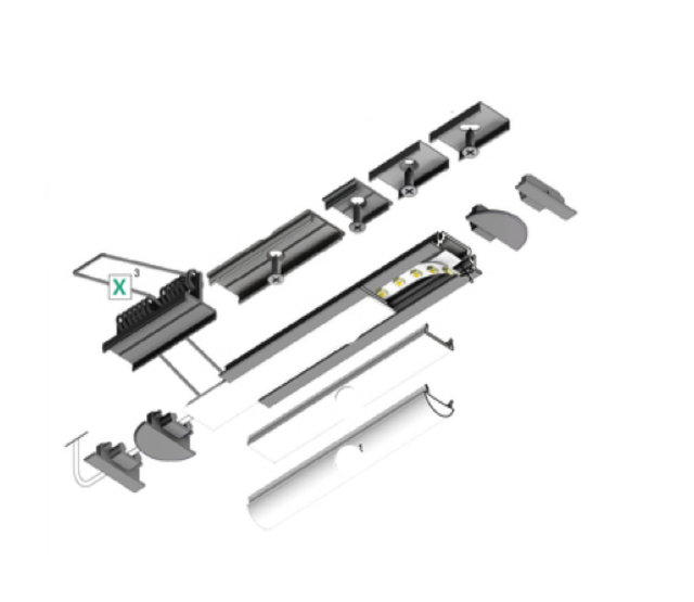 LED-Einbauprofil 3 Meter mit Abdeckung 24mm x 7mm – 208ALU für LED-Streifen, Aluminium, 300cm, 24x7mm, diffuses Licht, Montagezubehör, Dimmbar, Innen- und Außenbereich LED-Einbauprofil 3 Meter mit Abdeckung 24mm x 7mm – 208ALU für LED-Streifen, Aluminium, 300cm, 24x7mm, diffuses Licht, Montagezubehör, Dimmbar, Innen- und Außenbereich