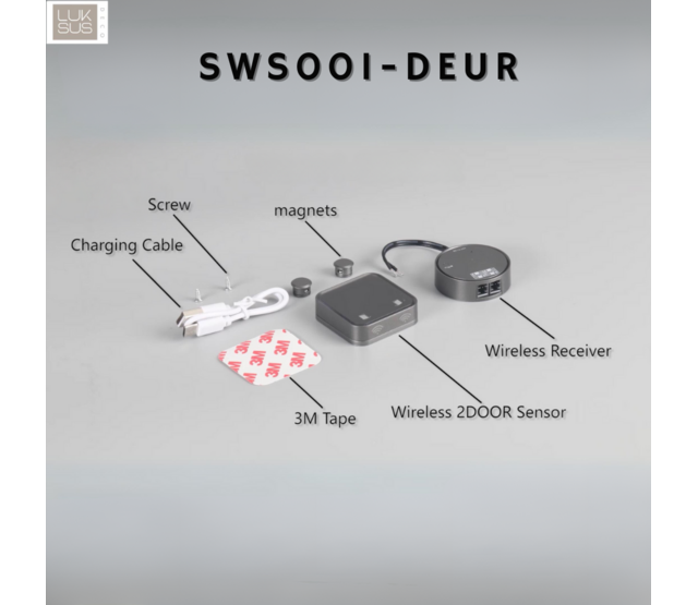 Kabelloser Türsensor mit LED-Streifen – SWS001-TÜR | Funksteuerung, 12V/24V, IP65, 2,4 GHz, 10 m Reichweite, einfache Installation, ideal für Smart Homes