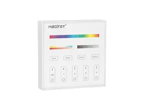 LED Wanddimmer Weiß B4 MiBoxer - Kabellos 4-Zonen (RGB+CCT) für LED Streifen