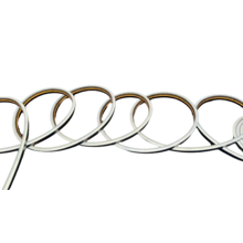 Schwarzer Mini Neon Flex LED Streifen 24V 3000K Warmweiß 12W 980LM 4x8mm IP65 – 3m