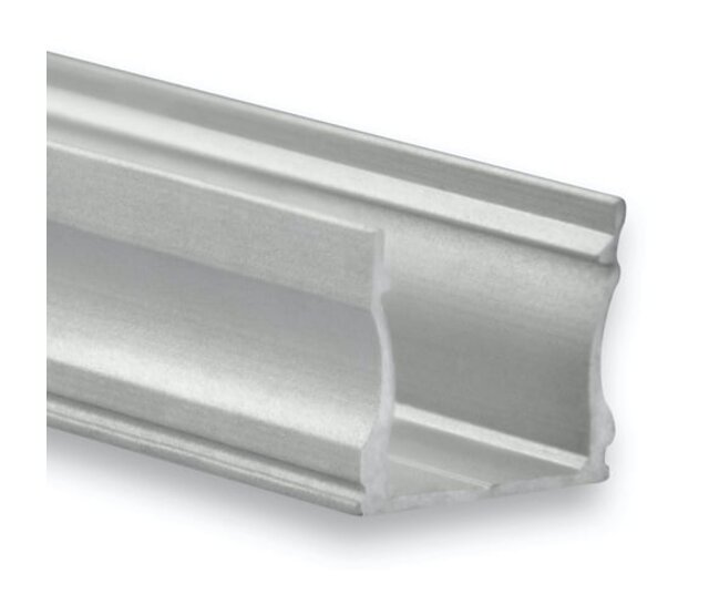 LED-Aluminiumprofil 17 mm x 15,2 mm mit Abdeckung für LED-Streifen – 06ALU, präzise Montage, hochwertige Wärmeableitung, ideal für Innen- und Außenbeleuchtung, maßgenau nach DIN-Norm