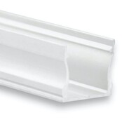 17 x 15,2 mm weißes LED-Aluminiumprofil mit opaler Abdeckung für LED-Streifen bis 14,74 mm Breite – 06WIT, 0,6 W, 2 m, inklusive Montagezubehör