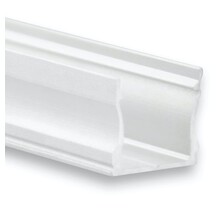 17 x 15,2 mm weißes LED-Aluminiumprofil mit opaler Abdeckung für LED-Streifen bis 14,74 mm Breite – 06WIT, 0,6 W, 2 m, inklusive Montagezubehör