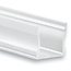 LED-Profile Luksus 17 x 15,2 mm weißes LED-Aluminiumprofil mit opaler Abdeckung für LED-Streifen bis 14,74 mm Breite – 06WIT, 0,6 W, 2 m, inklusive Montagezubehör