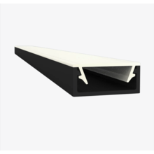 Schwarzes LED Aluminiumprofil 15mm x 6,69mm mit Abdeckung – 301SCHWARZ
