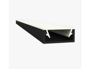Schwarzes LED Aluminiumprofil 15mm x 6,69mm mit Abdeckung – 301SCHWARZ