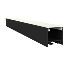 LED-Aluminiumprofil Schwarz 15mm x 15,69mm mit Opaler Klickabdeckung für LED-Streifen – A2 Schwarz, präzise Montage, hochwertige Lichtstreuung, ideal für indirekte Beleuchtung, maßgenau nach DIN-Norm