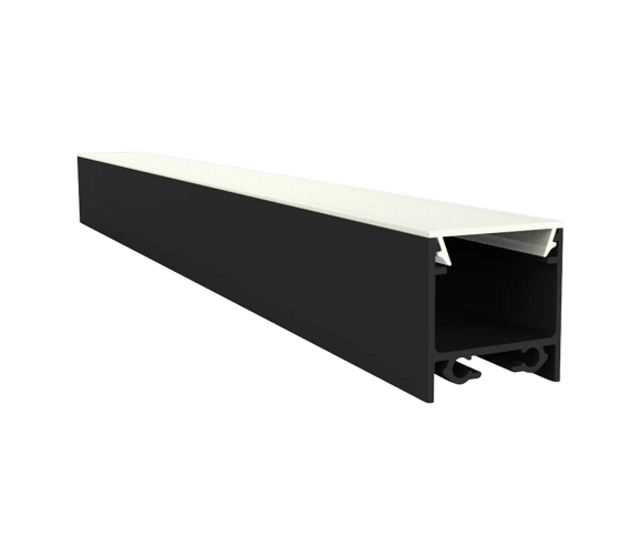 LED-Aluminiumprofil Schwarz 15mm x 15,69mm mit Opaler Klickabdeckung für LED-Streifen – A2 Schwarz, präzise Montage, hochwertige Lichtstreuung, ideal für indirekte Beleuchtung, maßgenau nach DIN-Norm