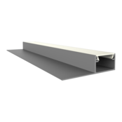 LED-Trockenbauprofil mit opaler Klickabdeckung, 50,14 mm x 14,09 mm – T3H Homam | LED-Streifen-Einbauprofil für Gipskartonplatten, präzise Maße nach DIN-Norm, inklusive opaker Abdeckung für gleichmäßige Lichtverteilung