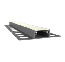 LED Fliesenprofil STUC400 – 58,04 × 10,8 mm, mit Abdeckung | Für LED Streifen bis 15 mm