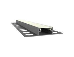LED Fliesenprofil STUC400 – 58,04 × 10,8 mm, mit Abdeckung | Für LED Streifen bis 15 mm