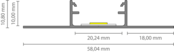 LED Fliesenprofil inkl. Abdeckung 58,04 mm x 10,8 mm – STUC400 | Aluminiumprofil für LED-Technik, präzise Maße, inkl. Diffusor | Ideal für moderne Beleuchtungslösungen LED Fliesenprofil inkl. Abdeckung 58,04 mm x 10,8 mm – STUC400 | Aluminiumprofil für LED-Technik, präzise Maße, inkl. Diffusor | Ideal für moderne Beleuchtungslösungen