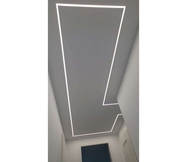 LED Fliesenprofil STUC400 – 58,04 × 10,8 mm, mit Abdeckung | Für LED Streifen bis 15 mm