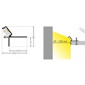 LED-Deckenleuchte für Gipskartonplatten mit Opal-Klickabdeckung, 35,20 mm x 28,60 mm, dimmbar, inkl. LED-Streifen, Einbauleuchte für moderne Raumbeleuchtung - PLAFOND12DOWN LED-Deckenleuchte für Gipskartonplatten mit Opal-Klickabdeckung, 35,20 mm x 28,60 mm, dimmbar, inkl. LED-Streifen, Einbauleuchte für moderne Raumbeleuchtung - PLAFOND12DOWN