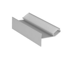 LED Gipskarton-Deckenprofil mit opaler Klick-Abdeckung 37x25,9 mm - PLAFOND12UPALU