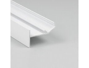 Weiße LED Gipskarton-Deckenleiste mit opaler Klickabdeckung 37x25,9 mm - PLAFOND12UPWEISS