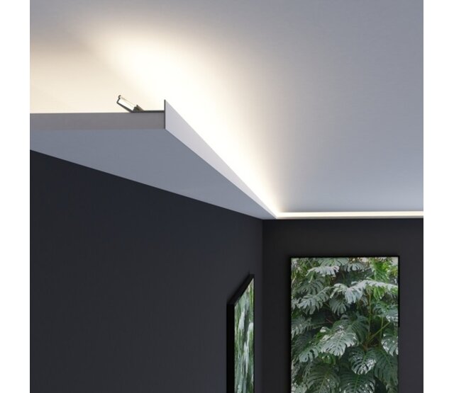 37 mm x 25,90 mm LED-Gipsplatten-Decke mit opaker Klickabdeckung, inklusive integrierten LED-Streifen, weiß – PLAFOND12UPWEISS – Perfekt für moderne Raumbeleuchtung 37 mm x 25,90 mm LED-Gipsplatten-Decke mit opaker Klickabdeckung, inklusive integrierten LED-Streifen, weiß – PLAFOND12UPWEISS – Perfekt für moderne Raumbeleuchtung