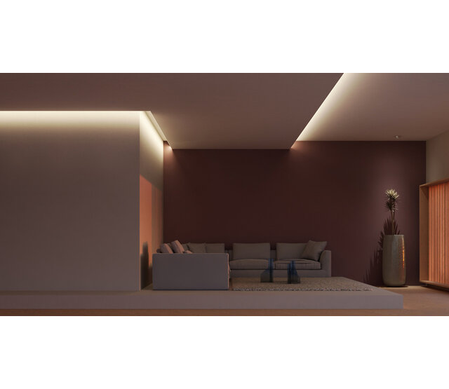 37 mm x 25,90 mm LED-Gipsplatten-Decke mit opaker Klickabdeckung, inklusive integrierten LED-Streifen, weiß – PLAFOND12UPWEISS – Perfekt für moderne Raumbeleuchtung 37 mm x 25,90 mm LED-Gipsplatten-Decke mit opaker Klickabdeckung, inklusive integrierten LED-Streifen, weiß – PLAFOND12UPWEISS – Perfekt für moderne Raumbeleuchtung