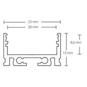LED-Aluminiumprofil 2000mm mit opaler Klickabdeckung 23mm x 13mm – XL08.1ALU für LED-Streifen, hochwertige Beleuchtungslösung, präzise Maße, optimale Lichtverteilung, ideal für Innenraumbeleuchtung LED-Aluminiumprofil 2000mm mit opaler Klickabdeckung 23mm x 13mm – XL08.1ALU für LED-Streifen, hochwertige Beleuchtungslösung, präzise Maße, optimale Lichtverteilung, ideal für Innenraumbeleuchtung