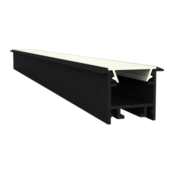 Schwarzes LED-Einbauprofil 15mm x 15,69mm mit Klickabdeckung für LED-Streifen – 303Schwarz | Aluminiumprofil für indirekte Beleuchtung, 15 mm Nutbreite, hochwertige Montage für LED-Technik