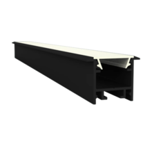 Schwarzes LED-Einbauprofil 15mm x 15,69mm mit Klickabdeckung für LED-Streifen – 303Schwarz | Aluminiumprofil für indirekte Beleuchtung, 15 mm Nutbreite, hochwertige Montage für LED-Technik