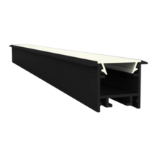 Schwarzes LED Einbauprofil 15mm x 15,69mm mit Klickabdeckung – 303Schwarz