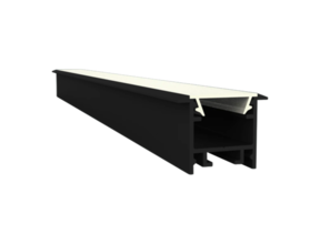 Schwarzes LED-Einbauprofil 15 mm x 15,69 mm mit Klickabdeckung – 303Schwarz