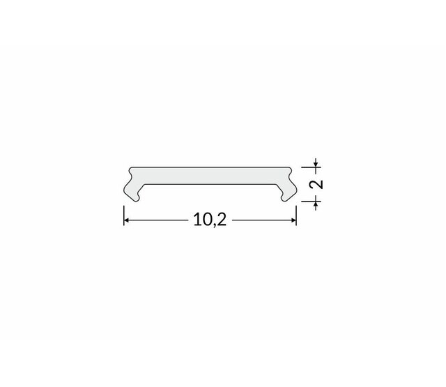 20 Meter opale LED-Profil-Klickabdeckung für SLIM100 und SLIM200 – 20mm breit, 1m Länge, Diffusorabdeckung für gleichmäßige Lichtverteilung, einfache Montage